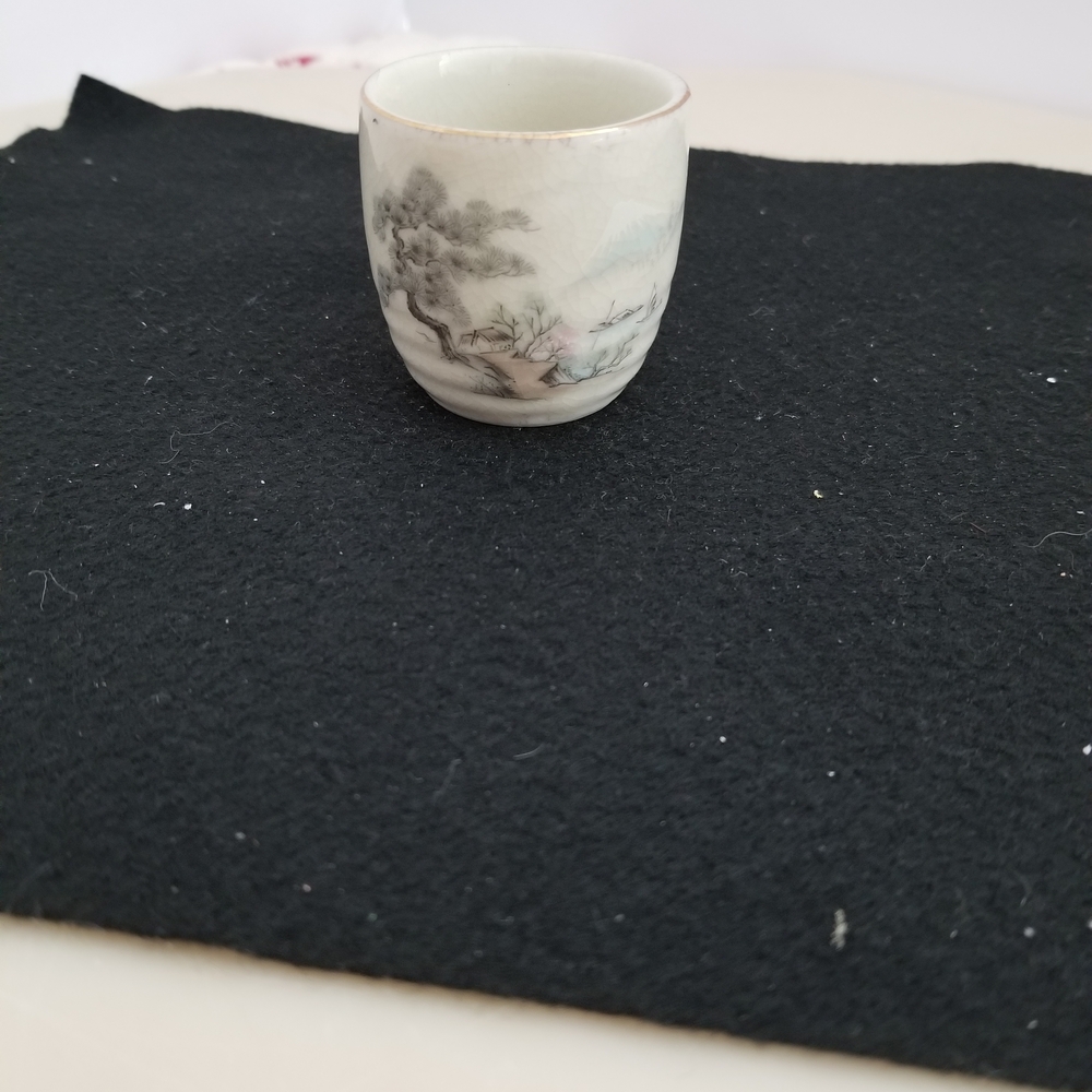 Elegant Vintage Japanese Ceramic\Porcelain Cup with Scenic Design
